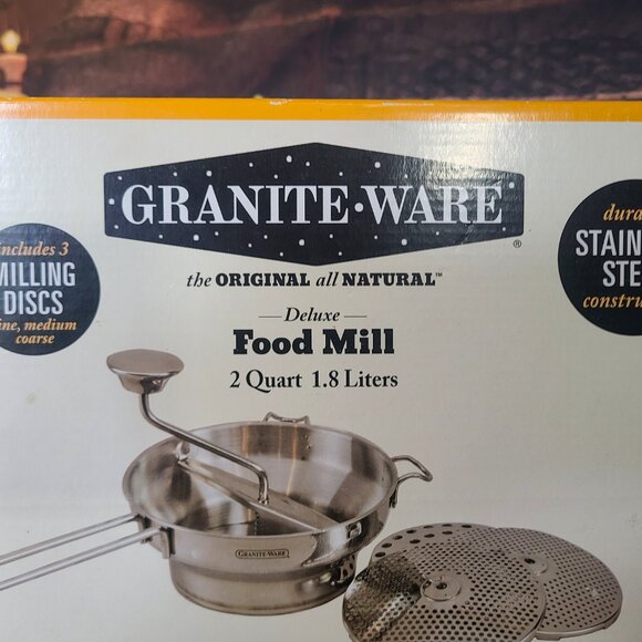 Granite Wear Food Mill Never Used in Package  Stainless Steel Vintage - Picture 13 of 13
